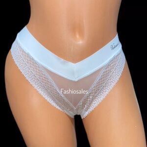 Victorias Secret Incredible Supersoft Sexy Sheer mesh brazilian Panty White Xl